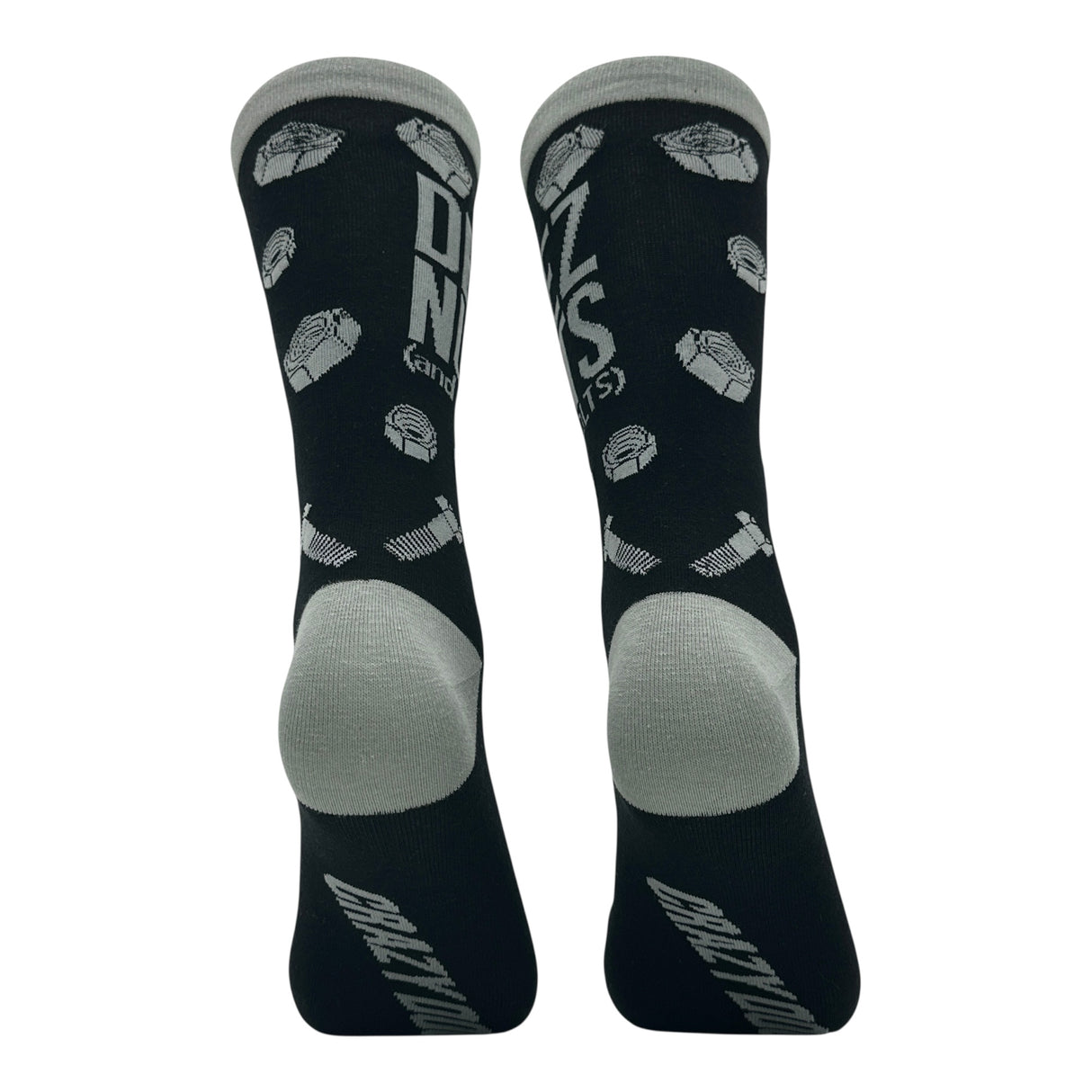 Men's Deez Nuts and Bolts Socks Funny Sarcastic Hardware Graphic Novelty Footwear for Men