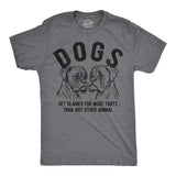 Mens Funny T Shirts Dogs Get Blamed for More Farts Than Any Other Animal Sarcastic Graphic Novelty Tee for Men