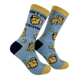 Women's Dont Stop Retrievin Socks Funny Sarcastic Golden Retriever Graphic Novelty Footwear for Ladies