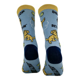 Women's Dont Stop Retrievin Socks Funny Sarcastic Golden Retriever Graphic Novelty Footwear for Ladies