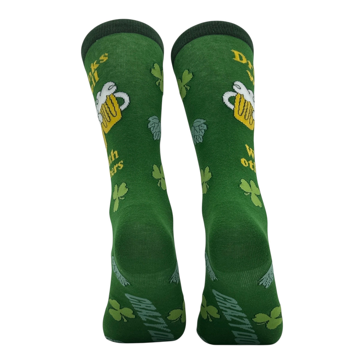 Men's Drinks Well With Others Socks Funny Sarcastic St Patricks Day Graphic Novelty Footwear for Men