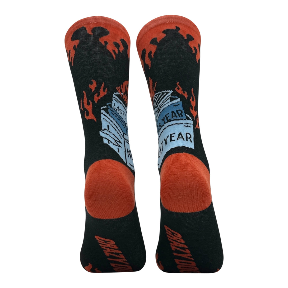 Men's Dumpster Fire Socks Funny Sarcastic Graphic Novelty Footwear for Men
