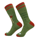 Funny Golf Socks for Men Vintage Sports Crews for Guys with Hilarious Jokes
