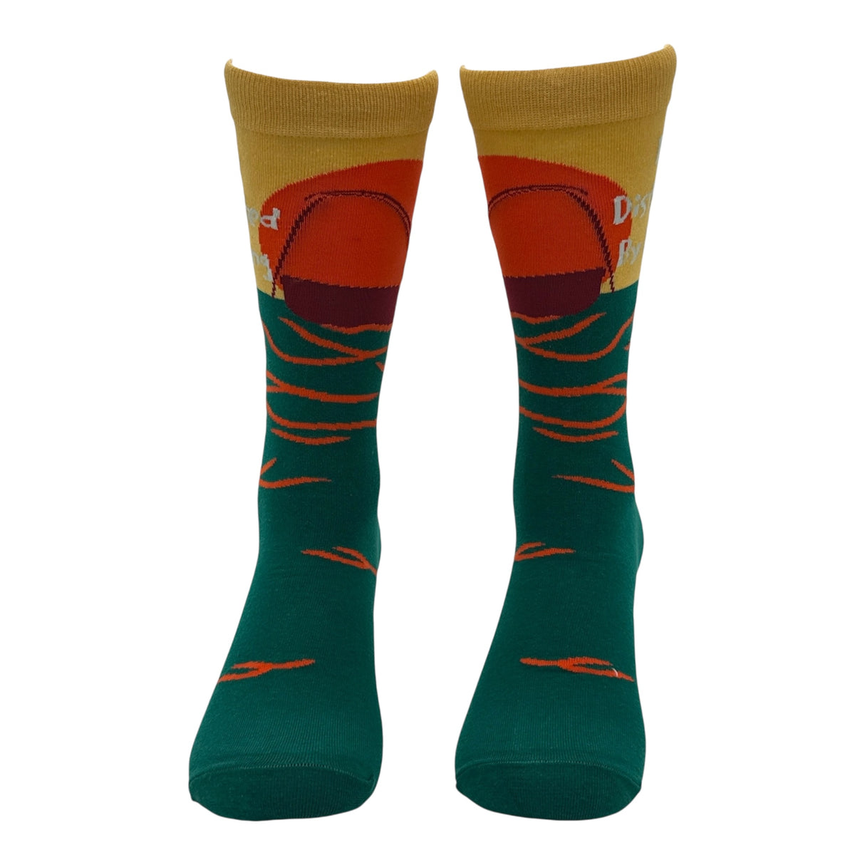 Men's Easily Distracted By Fishing Socks Funny Sarcastic Fish Graphic Novelty Footwear for Men