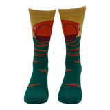 Men's Easily Distracted By Fishing Socks Funny Sarcastic Fish Graphic Novelty Footwear for Men