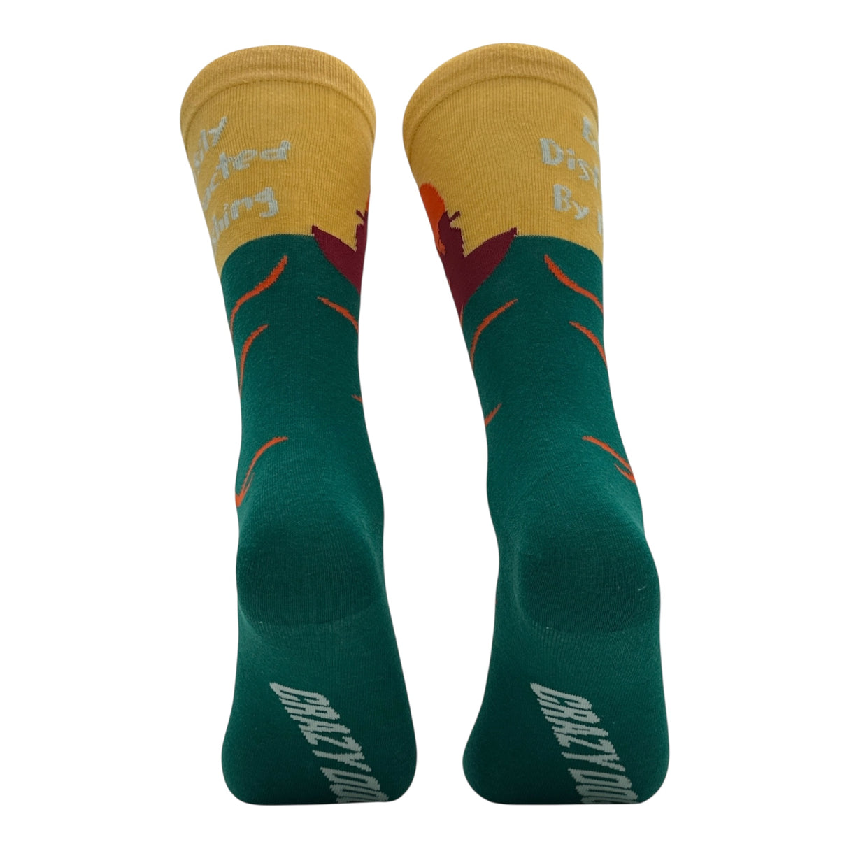 Men's Easily Distracted By Fishing Socks Funny Sarcastic Fish Graphic Novelty Footwear for Men