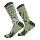 Men's Easily Distracted By Weed Socks Funny Sarcastic 420 Graphic Novelty Footwear for Men