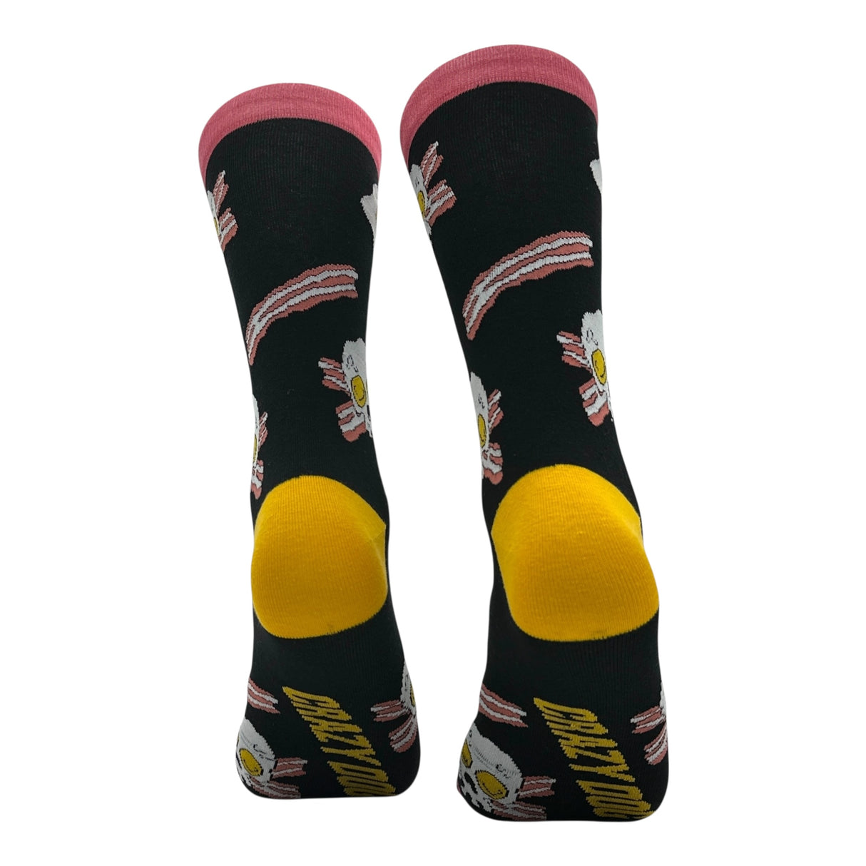 Men's Bacon and Eggs Skull Socks Funny Sarcastic Breakfast Graphic Novelty Footwear for Men