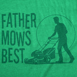 Mens Funny T Shirts Father Mows Best Sarcastic Fathers Day Lawn Mower Graphic Novelty Tee for Men
