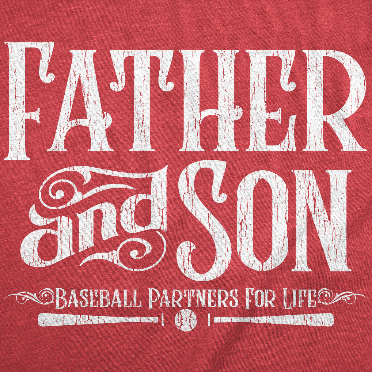 Mens Funny T Shirts Father and Son Baseball Partners for Life Sarcastic Fathers Day Graphic Tee for Men