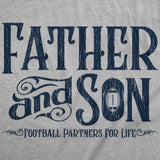 Mens Funny T Shirts Father and Son Football Partners for Life Sarcastic Fathers Day Graphic Tee for Men
