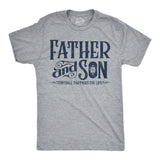 Mens Funny T Shirts Father and Son Football Partners for Life Sarcastic Fathers Day Graphic Tee for Men