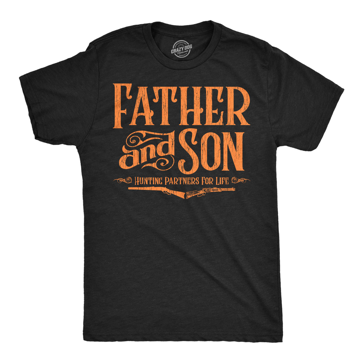 Mens Funny T Shirts Father and Son Hunting Partners for Life Sarcastic Fathers Day Graphic Tee for Men