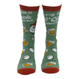 Funny Golf Socks for Men Vintage Sports Crews for Guys with Hilarious Jokes