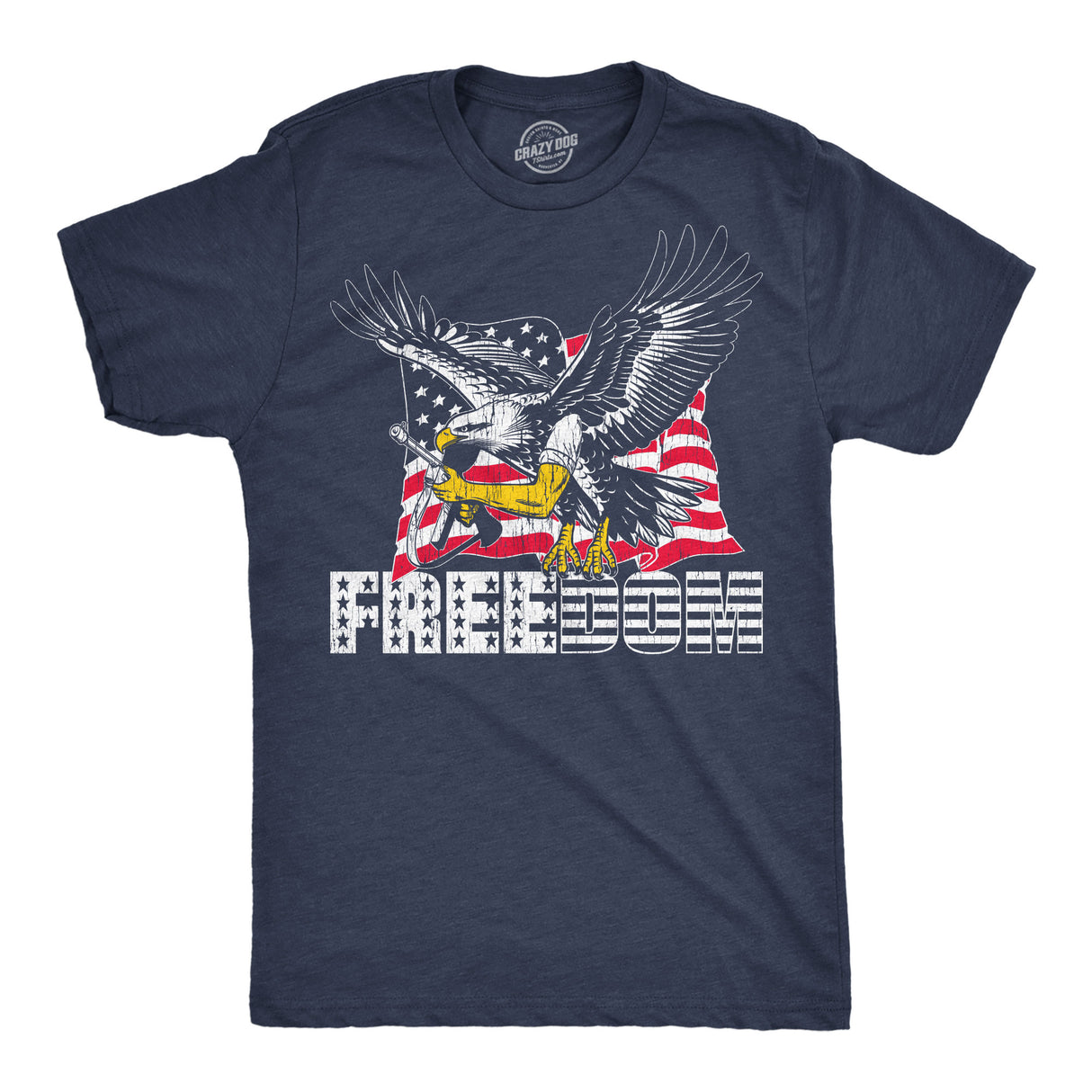 Mens Funny T Shirts Freedom Eagle Sarcastic Fourth Of July Graphic Novelty Bald Eagle Tee for Men