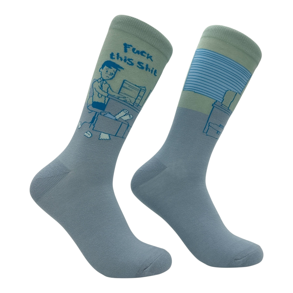 Men's Fuck This Shit Socks Funny Sarcastic Work Graphic Novelty Footwear for Men