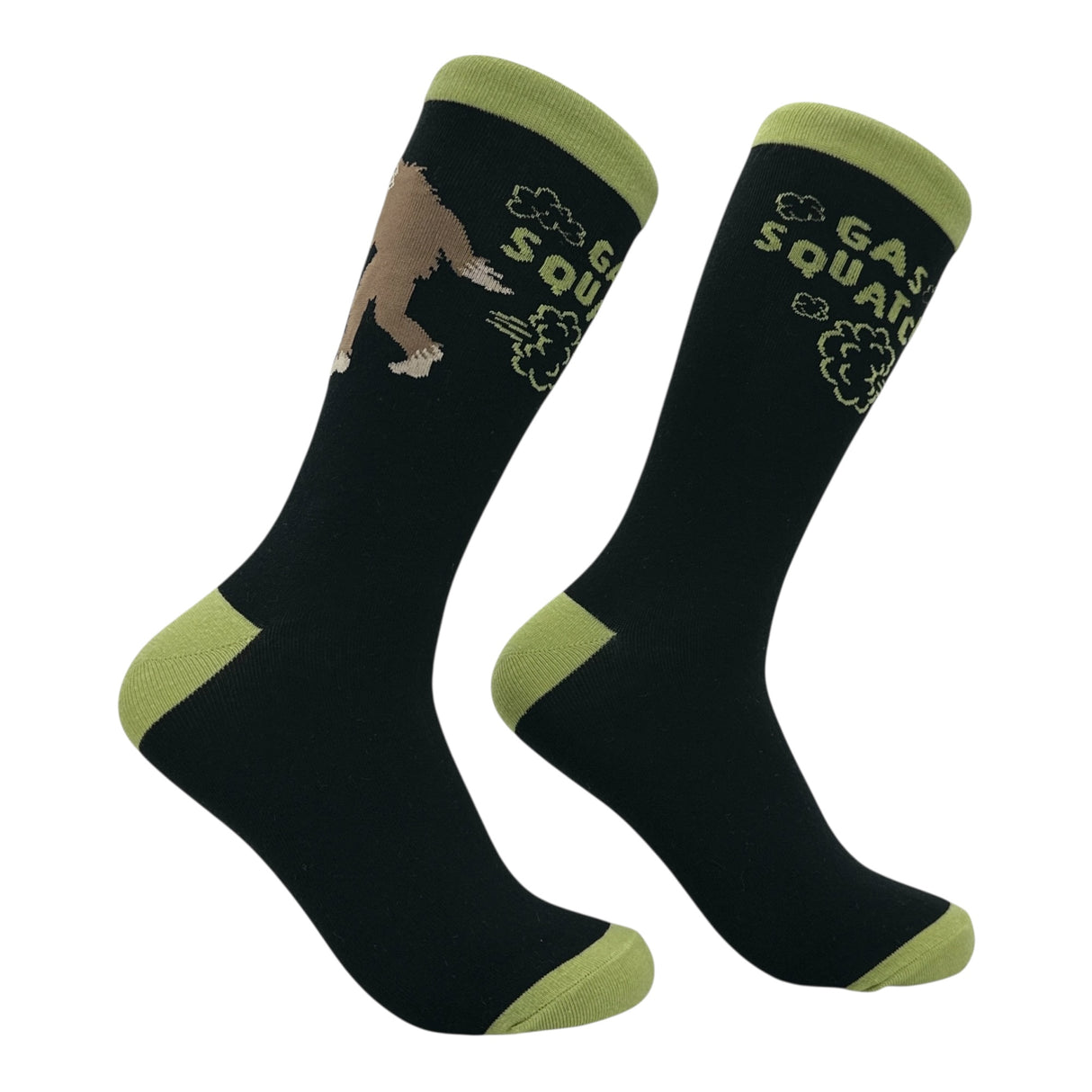Men's Gassquatch Socks Funny Sarcastic Farting Bigfoot Graphic Novelty Footwear for Men