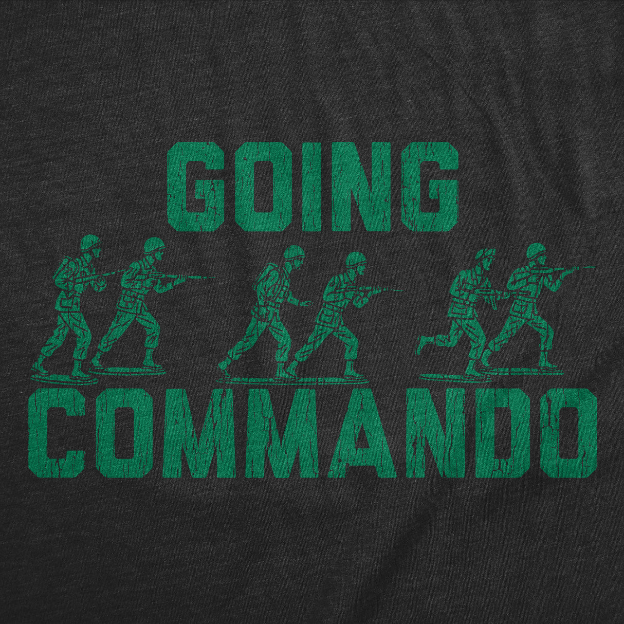Mens Funny T Shirts Going Commando Sarcastic Army Man Graphic Novelty Tee for Men