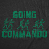 Mens Funny T Shirts Going Commando Sarcastic Army Man Graphic Novelty Tee for Men