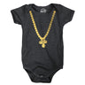 Gold Pacifier Baby Bodysuit Funny Sarcastic Golden Chain Graphic Novelty Jumper For Infants