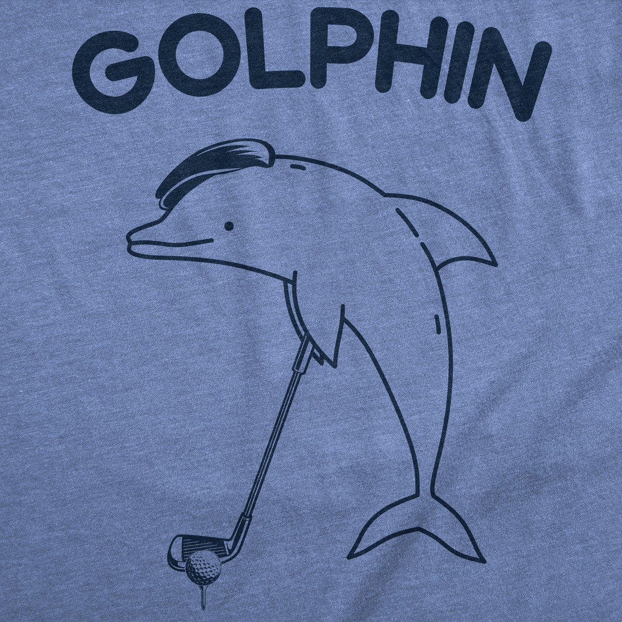 Mens Funny T Shirts Golphin Sarcastic Golfing Dolphin Graphic Novelty Tee for Men