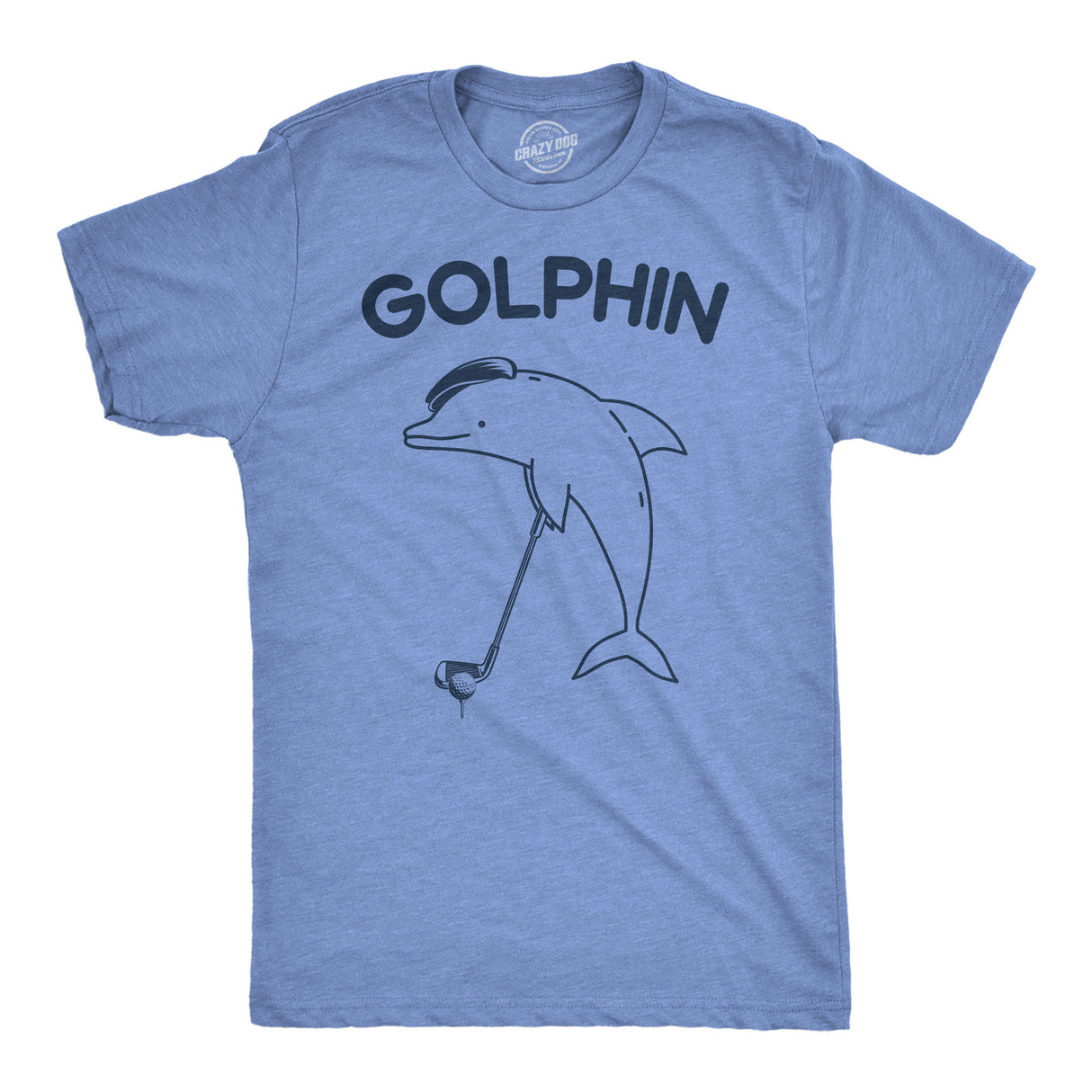 Mens Funny T Shirts Golphin Sarcastic Golfing Dolphin Graphic Novelty Tee for Men