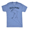 Mens Funny T Shirts Golphin Sarcastic Golfing Dolphin Graphic Novelty Tee for Men