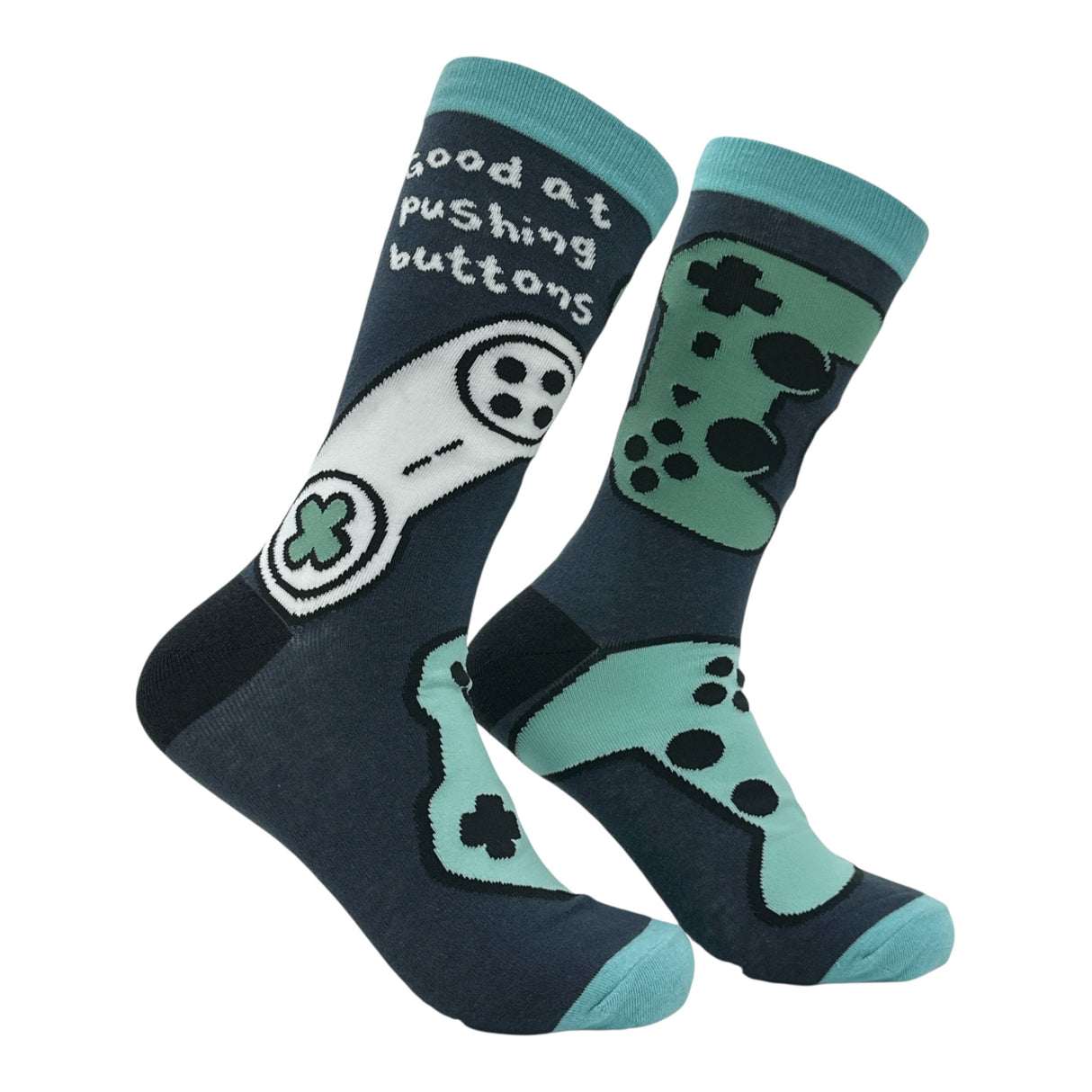 Men's Good At Pushing Buttons Socks Funny Sarcastic Video Game Graphic Novelty Footwear for Men