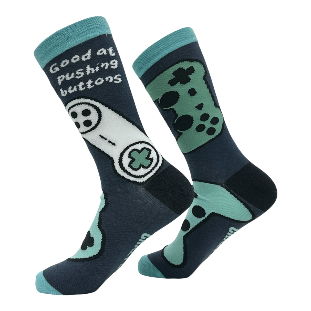 Men's Good At Pushing Buttons Socks Funny Sarcastic Video Game Graphic Novelty Footwear for Men