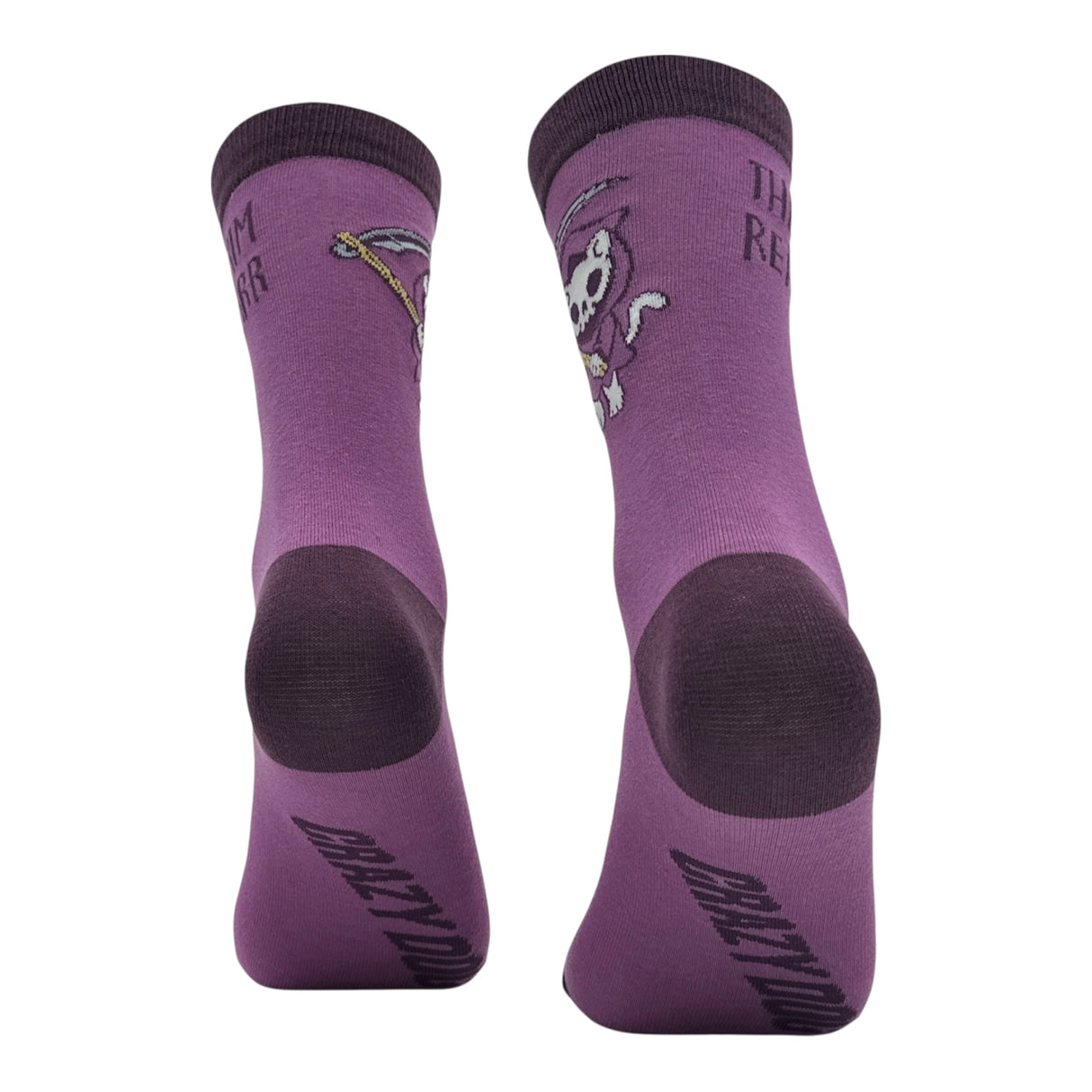 Women's The Grim Reapurrr Socks Funny Sarcastic Kitten Graphic Novelty Footwear for Ladies