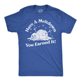 Mens Funny T Shirts Have A Meltdown You Earned It Sarcastic Snowman Graphic Novelty Tee for Men