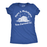 Womens Funny T Shirts Have A Meltdown You Earned It Sarcastic Snowman Graphic Novelty Tee for Ladies
