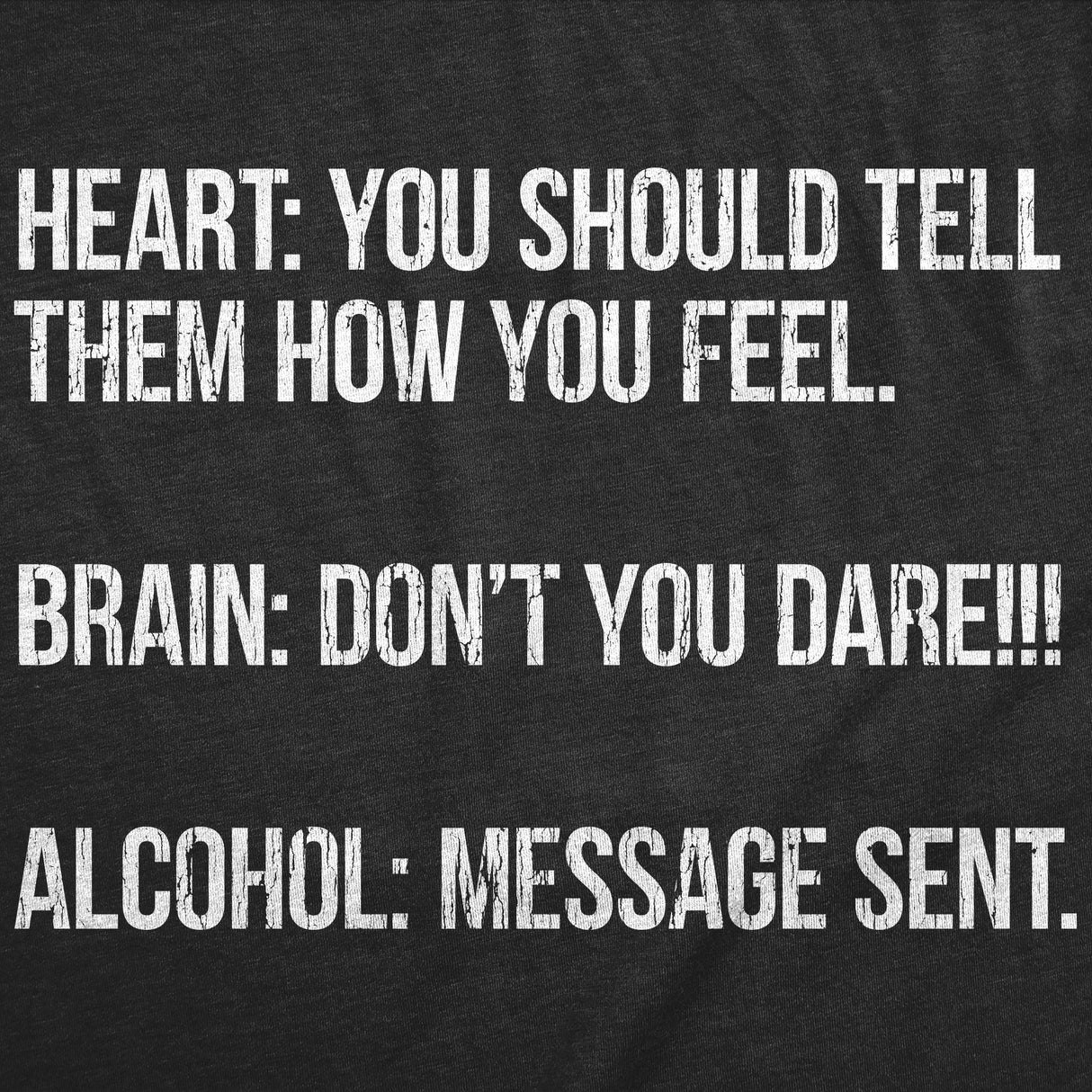 Womens Funny T Shirts Heart Brain Alcohol Sarcastic Drinking Graphic Novelty Tee for Ladies