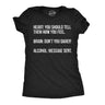 Womens Funny T Shirts Heart Brain Alcohol Sarcastic Drinking Graphic Novelty Tee for Ladies