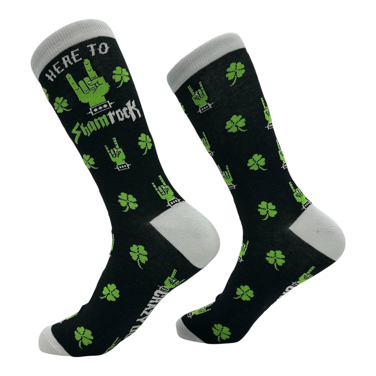 Men's Here to Shamrock Socks Funny Sarcastic St Patricks Day Graphic Novelty Footwear for Men