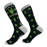 Men's Here to Shamrock Socks Funny Sarcastic St Patricks Day Graphic Novelty Footwear for Men