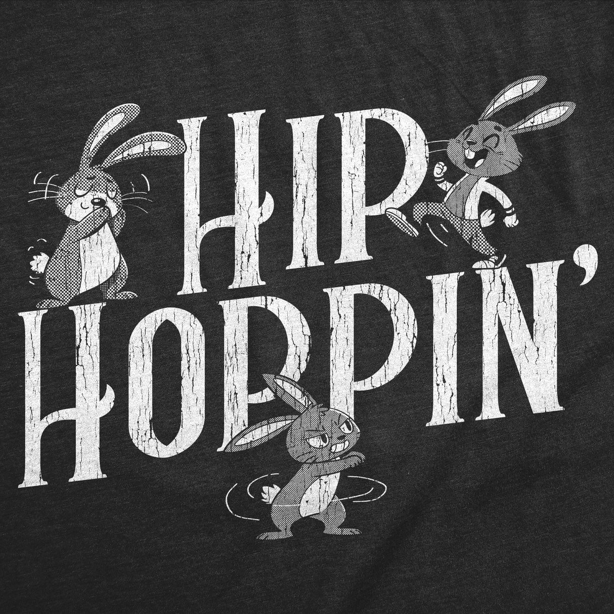 Womens Funny T Shirts Hip Hoppin Sarcastic Danicing Bunny Graphic Novelty Tee for Ladies