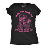 Womens Funny T Shirts Hold The Fuck Up Im The Fuck Up Please Hold Me Sarcastic Graphic Novelty Tee for Ladies
