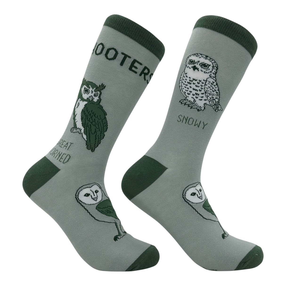 Men's Hooters Socks Funny Sarcastic Owl Graphic Novelty Footwear for Men