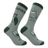 Men's Hooters Socks Funny Sarcastic Owl Graphic Novelty Footwear for Men