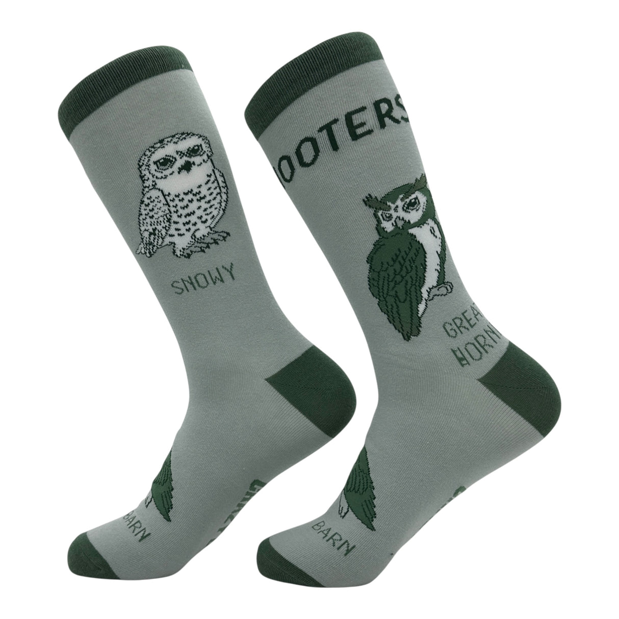 Men's Hooters Socks Funny Sarcastic Owl Graphic Novelty Footwear for Men