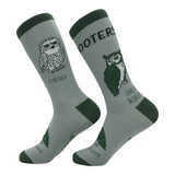 Men's Hooters Socks Funny Sarcastic Owl Graphic Novelty Footwear for Men