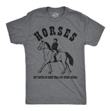 Mens Funny T Shirts Horses Get Farted On More Than Any Animal Sarcastic Graphic Novelty Tee for Men