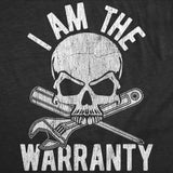 Mens Funny T Shirts I Am The Warranty Sarcastic Mechanic Graphic Novelty Tee for Men