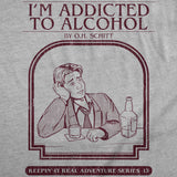 Mens Funny T Shirts Im Addicted to Alcohol Book Sarcastic Graphic Novelty Tee for Men
