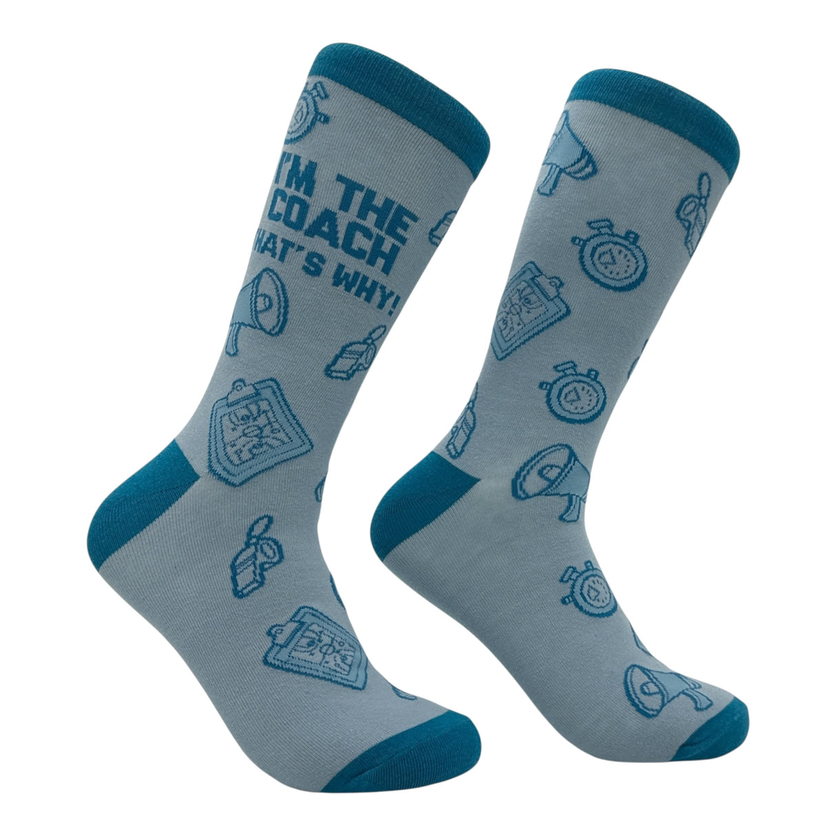 Men's Im The Coach Thats Why Socks Funny Sarcastic Coaching Graphic Novelty Footwear for Men