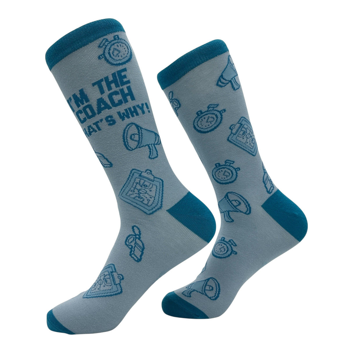 Men's Im The Coach Thats Why Socks Funny Sarcastic Coaching Graphic Novelty Footwear for Men