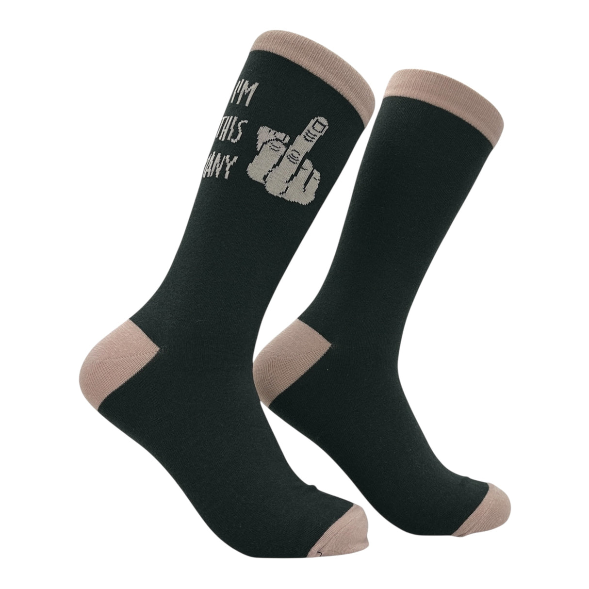 Men's Im This Many Socks Funny Sarcastic Middle Finger Graphic Novelty Footwear for Men