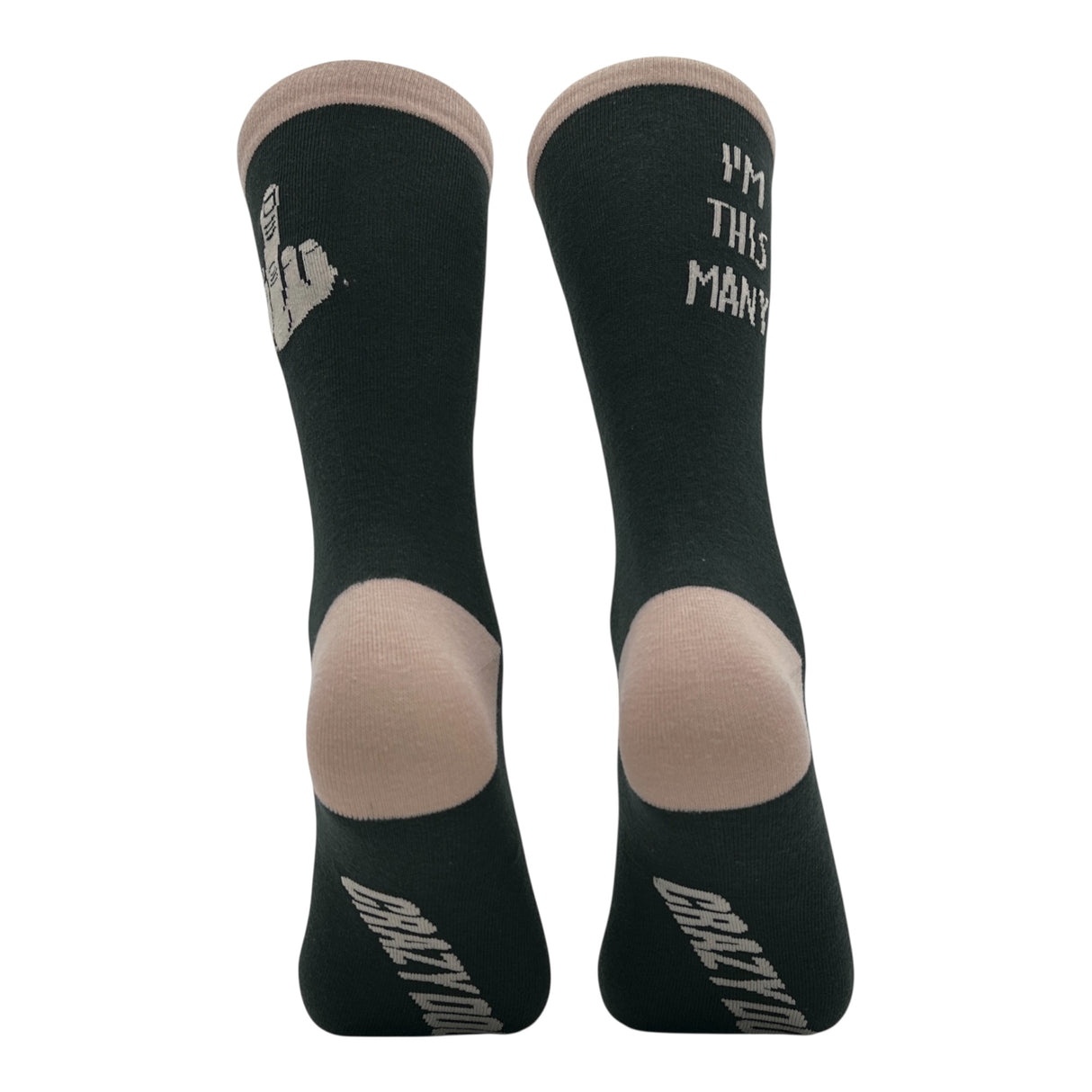 Men's Im This Many Socks Funny Sarcastic Middle Finger Graphic Novelty Footwear for Men