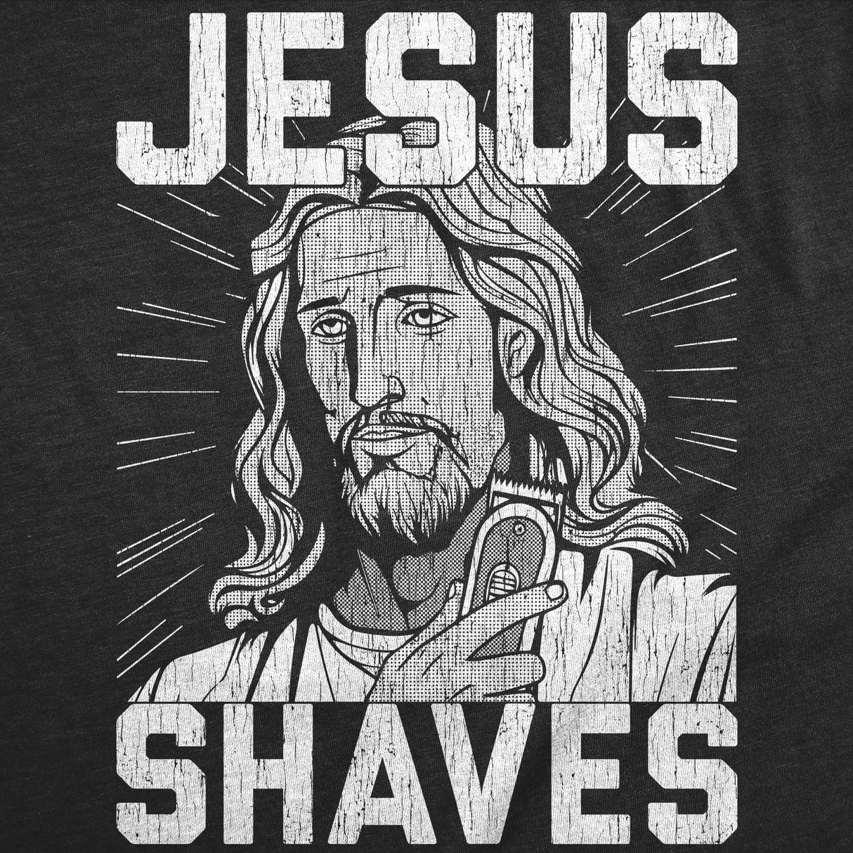 Mens Funny T Shirts Jesus Shaves Sarcastic Religious Joke Graphic Novelty Tee for Men